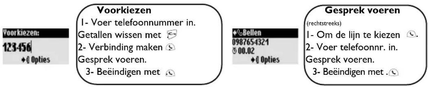 BELGACOM Twist 505 - Voorbeeld voor het navigeren in de menu'st

![](images/97db052335bedf08d93d2c943ddbdf57ab8a98edb24f0ccc269401602eaed418.jpg)


Voor het selecteren van de menufunctie 'Belmelodieën':


flowchart

Contrast scherm

Backlight

![](images/97db052335bedf08d93d2c943ddbdf57ab8a98edb24f0ccc269401602eaed418.jpg)


graph LR
    A["Bevestigen"] --> B["Scrollen naar voren/terug"]
    B --> C["Bevestigen Bevestigen"]
    C --> D["Geluid"]
    D --> E["Belmelodieën"]
    E --> F["Bevestigen"]
    F --> G["Bevestigen voor het weergeven van de melodielijst en om te beluisteren"]



Backlight

![](images/97db052335bedf08d93d2c943ddbdf57ab8a98edb24f0ccc269401602eaed418.jpg)


Basisfuncties3ddbdf57ab8a98edb24f0ccc269401602eaed418.jpg)


Een telefoonnummer kiezeneden
+ | C | (Ga naar) (Bevestigen)
C | + | (Selectie) - 1