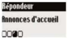 BELGACOM Twist 505 - Pour enregistrer une annonce d'accueilîte, validez   
4- Entrer le numéro de boîte et validez - 1