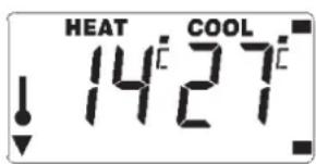 HEAT COOL ↓ 14°C 27°C