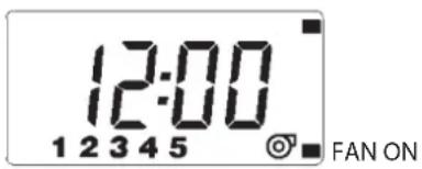 12:00 1 2 3 4 5 FAN ON