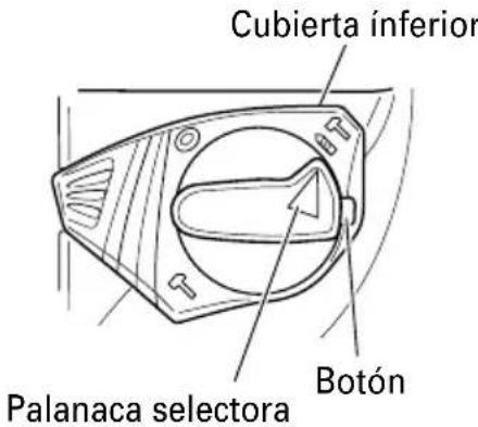 Cubierta inferior Palanaca selectora Botón