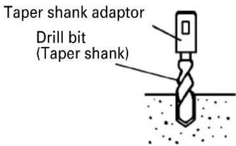 Taper shank adaptor Drill bit (Taper shank)