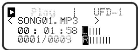 Play | UFD-1 < SONG01.MP3 > 00 : 01 : 58 L | 0001/0009 R