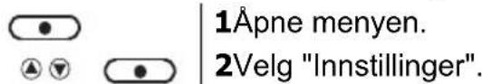 1Åpne menyen. 2Velg "Innstillinger".