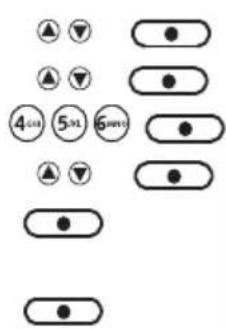 Diagram showing various electrical or mechanical symbols with labeled positions and circles, likely representing a circuit or component layout.