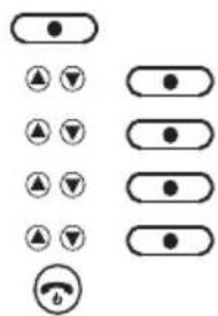 Diagram showing various directional and symbolic icons arranged in rows, including circles, triangles, and a gauge symbol.