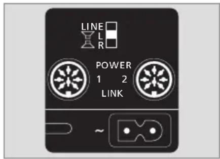 LINE L R POWER 1 2 LINK ~