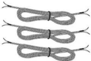 Three coiled cable or wire loops with no text or symbols