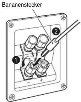 Bananenstecker ① ② - +