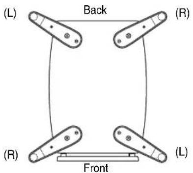 (L) Back (R) (R) (L) Front