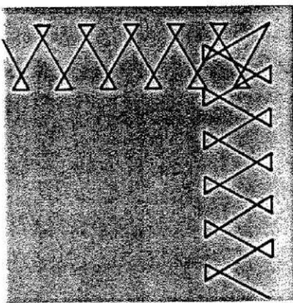 Motif géométrique abstrait avec des formes triangulaires et en zigzag (sans texte ni symboles)