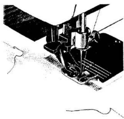 Illustration technique d'une aiguille de machine à coudre et de sa base (aucun texte ni symbole visible)