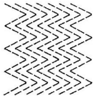 Motif en zigzag abstrait composé de lignes parallèles, sans texte ni symbole