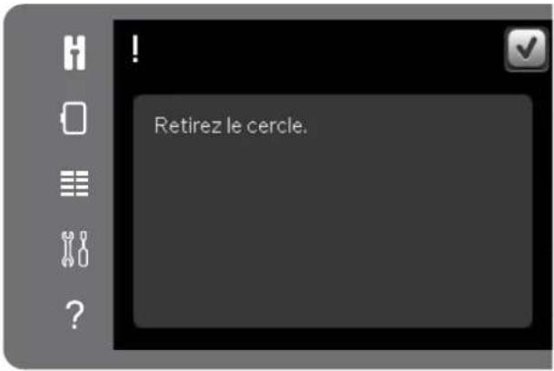 PFAFF creative 3.0 - Retirer le cercle - 1