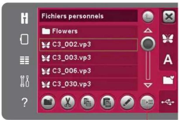 Fichiers personnels. Flowers. C3_002.vp3, C3_003.vp3, C3_006.vp3, C3_030.vp3.