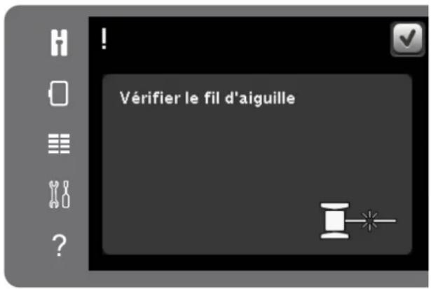 Vérifier le fil d'aiguille