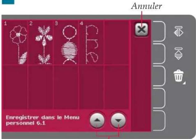 Annuler 1 2 3 4. Enregistrer dans le Menu personnel 6.1.