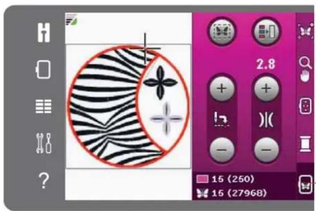 PFAFF creative 3.0 - Retourner à Modification de broderie - 3