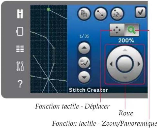 1/35 200% Stitch Creator Fonction tactile - Déplacer Roue Fonction tactile - Zoom/Panoramique