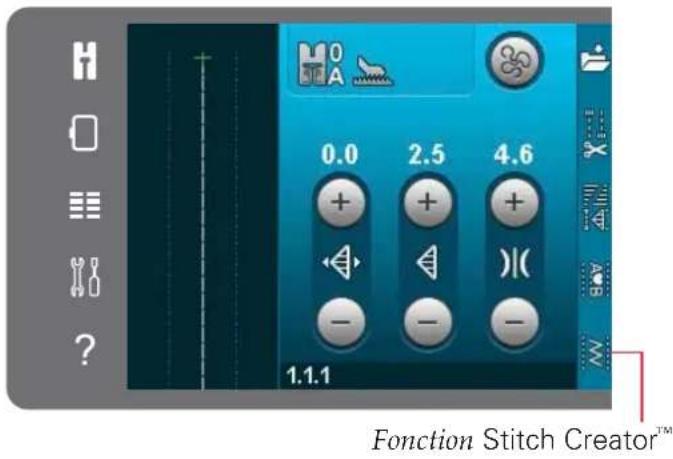 0.0 2.5 4.6 + + + + - + - - 1.1.1 Fonction Stitch Creator™
