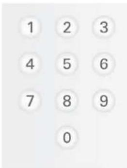 Chiffres 1 à 9 et 0 disposés en pavé numérique.