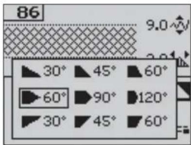 86 9.0 30° 45° 60° 60° 90° 120° 30° 45° 60°