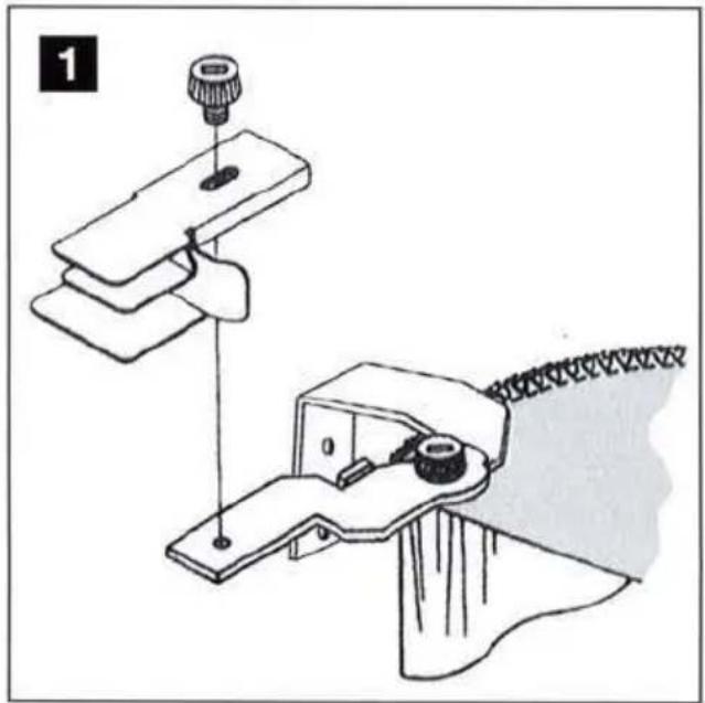 Illustration technique d'un assemblage mécanique avec deux vues (de dessus et de côté), sans texte ni symboles visibles.