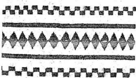 Motif abstrait de zigzags et de losanges répétés en niveaux de gris (sans texte ni symboles).