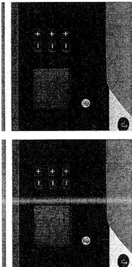 Image en deux panneaux montrant un appareil avec des boutons et indicateurs étiquetés, probablement issu d'une interface informatique.