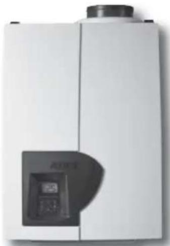 Exterior view of a white industrial gas washing machine (no visible text or symbols)
