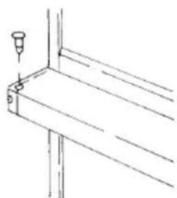 Pure technical line drawing of a mechanical bracket or support structure without any text, numbers, or symbols