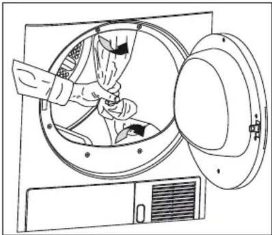BEKO DC 7110 - Enlever le montage de sécurité réservé au transport - 1