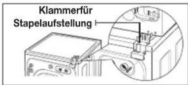 Klammer für Stapelaufstellung