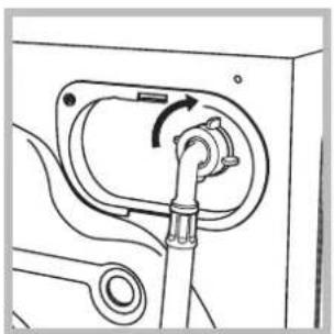 HOTPOINT Aqualtis AQ9D 691 U - Connecting the water inlet hose - 1