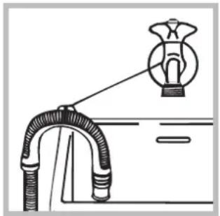 HOTPOINT Maxi WMD 962BX - Connecting the drain hose - 2