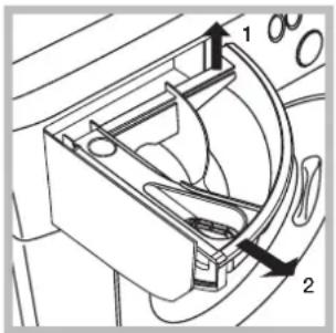 HOTPOINT Maxi WMG 642 - Reinigung der Waschmittelschublade - 1