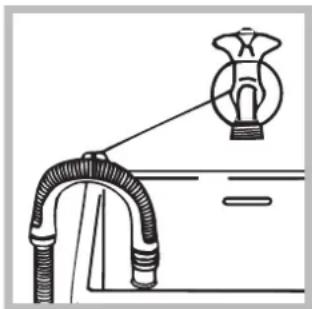 HOTPOINT Maxi WMG 642 - Raccordement du tuyau de vidange - 2