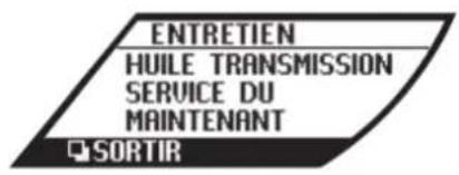 ENTRETIEN HUILE TRANSMISSION SERVICE DU MAINTENANT SORTIR