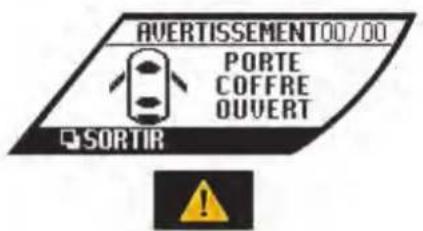 AVERTISSEMENT00/00 PORTE COFFRE OUVERT SORTIR