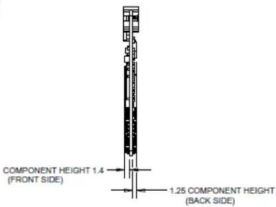 COMPONENT HEIGHT 1.4 (FRONT SIDE) 1.25 COMPONENT HEIGHT (BACK SIDE)