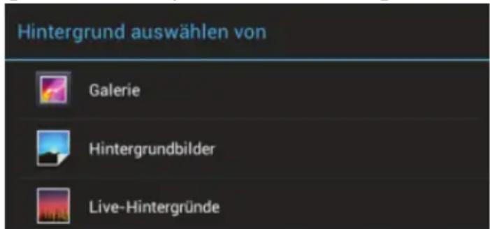 Hintergrund auswählen von Galerie Hintergrundbilder Live-Hintergründe