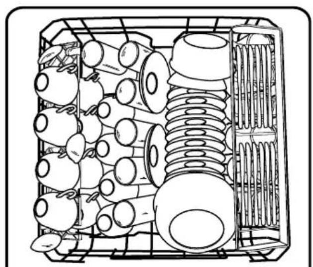 Technical line drawing of a mechanical assembly with gears and springs inside a container (no text or symbols)