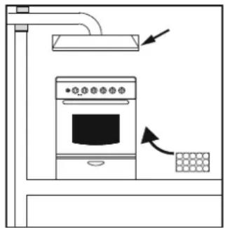 Diagram showing a kitchen appliance with labeled parts and directional arrows indicating motion or assembly.