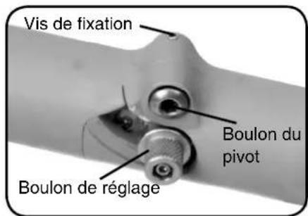 Vis de fixation Boulon du pivot Boulon de réglage
