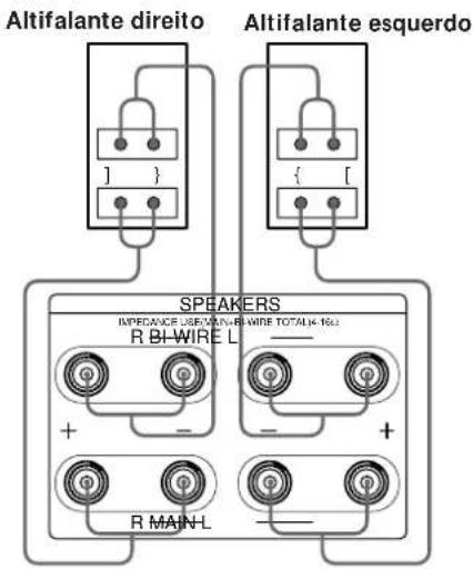 Altifalante direito Altifalante esquerdo SPEAKERS IMPECACER USE/IN-RIWIRE TOTAL(4-16) R BI-WIRE L + - + - R MAIN-L