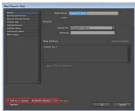 New Character Style General Box Character Forms Horizontal Sequence Forms Curve Box Vertical Sequence Vertical Sequence Vertical Sequence Room Shape Style Name: Character Sub Location General Based On: Character Sub Shrink Style Settings Character Sub 2 Apply Style to Selective Add to CC Library: 5x…