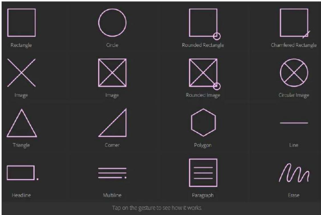Rectangle Circle Rounded Rectangle Chartered Rectangle Image Image Rounded Image Circular Image Triangle Corner Polygon Line Headline Multiline Paragraph Erase Tap on the gesture to see how it works.