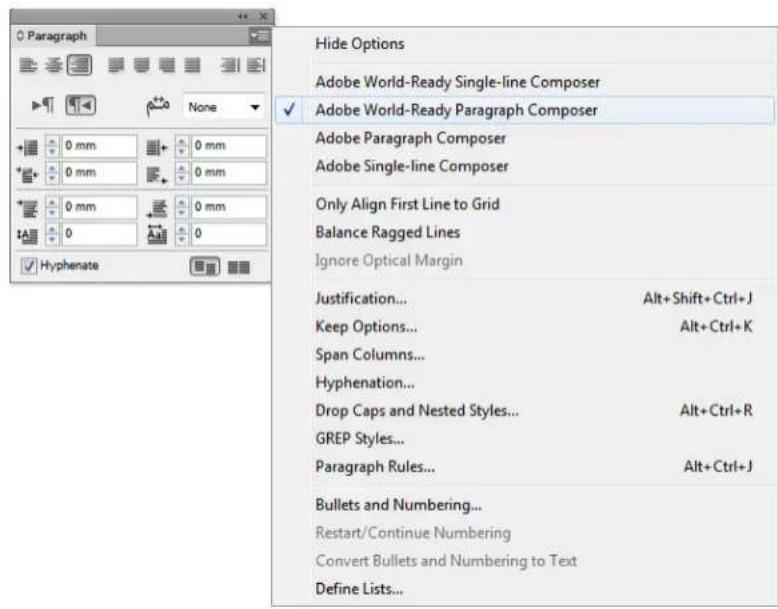 Paragraph None 0 mm 0 mm 0 mm 0 mm 0 mm 0 mm 0 Hyphenate Hide Options Adobe World-Ready Single-line Composer Adobe World-Ready Paragraph Composer Adobe Paragraph Composer Adobe Single-line Composer Only Align First Line to Grid Balance Ragged Lines Ignore Optical Margin Justification... Alt+Shift+Ct…