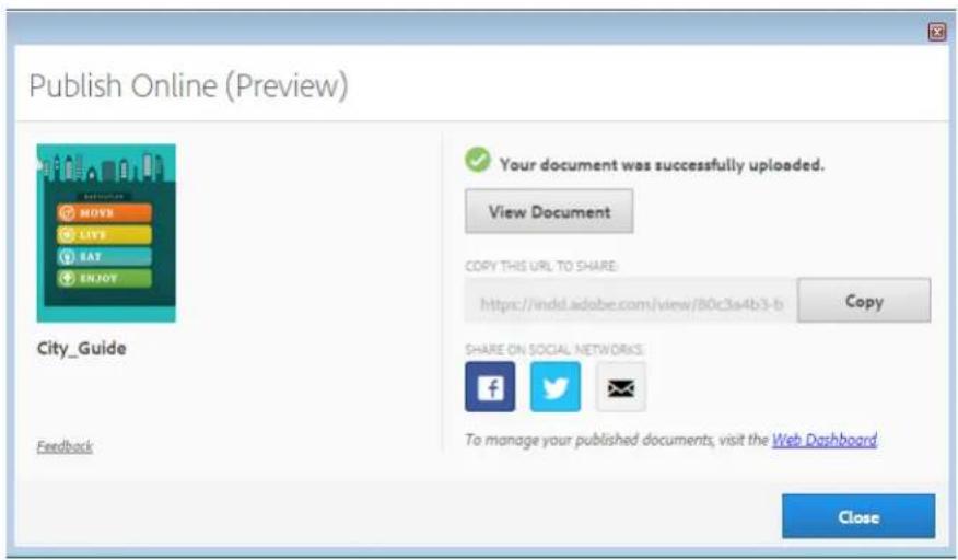 Publish Online (Preview) Your document was successfully uploaded. View Document COPY THIS URL TO SHARE: https://indd.adobe.com/view/80c3a4b3-b Copy SHARE ON SOCIAL NETWORKS: f f t y e x t To manage your published documents, visit the Web Dashboard Close City_Guide Feedback