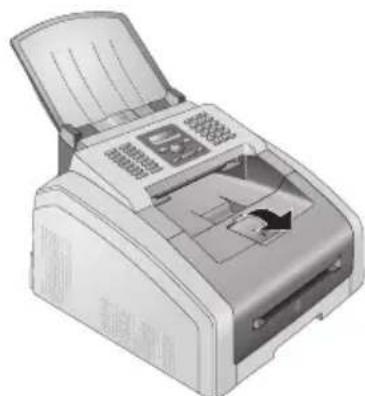 PHILIPS LPF5120 Laserfax - Sortir le bac de sortie du papier - 1